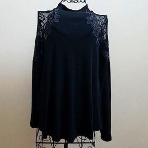 NWOT Free People black mock neck top